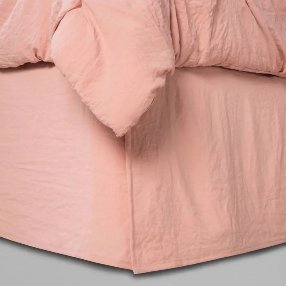 8pc King Pinch Pleat Comforter Set Blush - Polyester Machine Washable